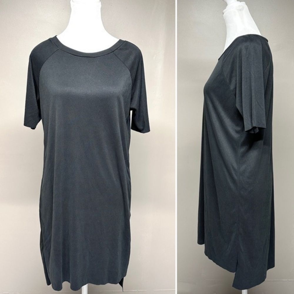 NWT Ribbed Short Sleeve T-Shirt Dress Urban Outfitters Stretchy Black Small